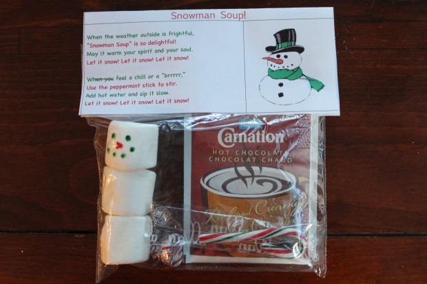 Snowman Soup and Teacher Gift