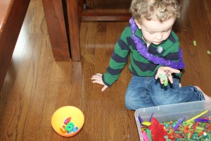 rainbow sensory bin