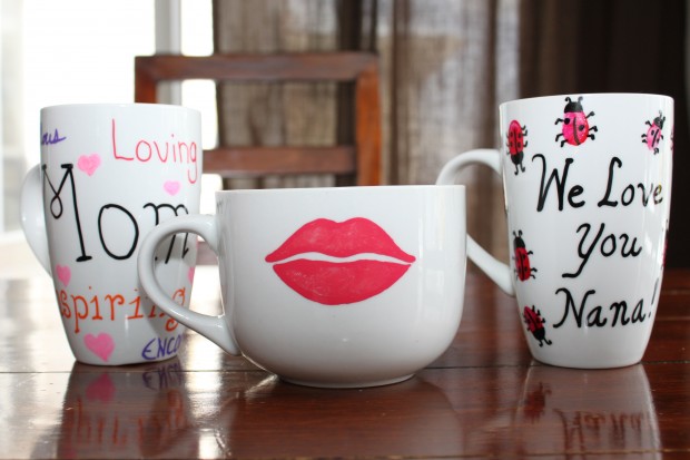 DIY Mother's Day Mugs and Cups using Child's Artwork or