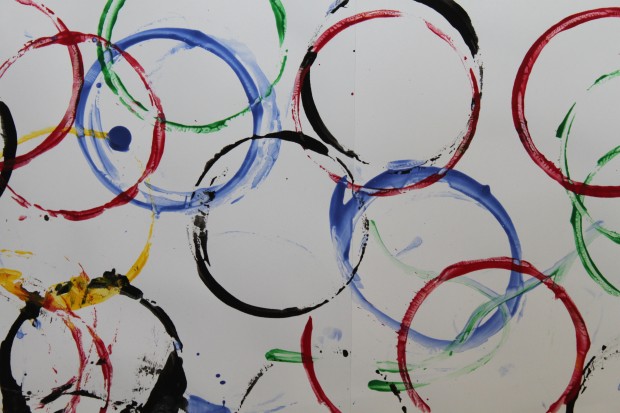 Olympic Rings Painting