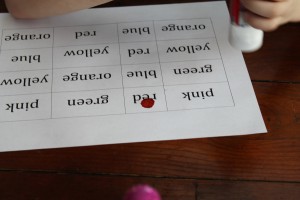 Valentine Colour Words Game 12