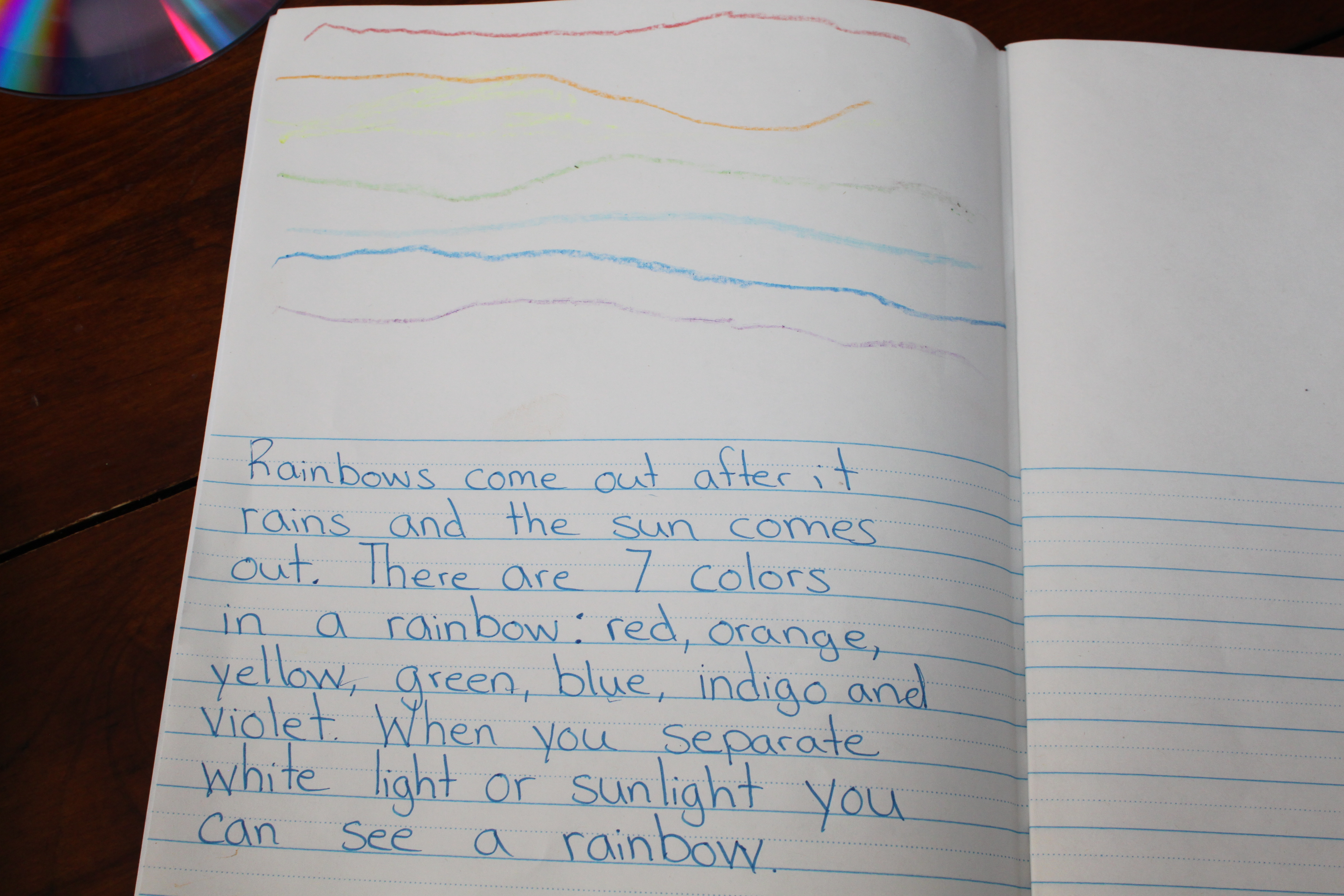 Making Rainbows with Indigo and Violet
